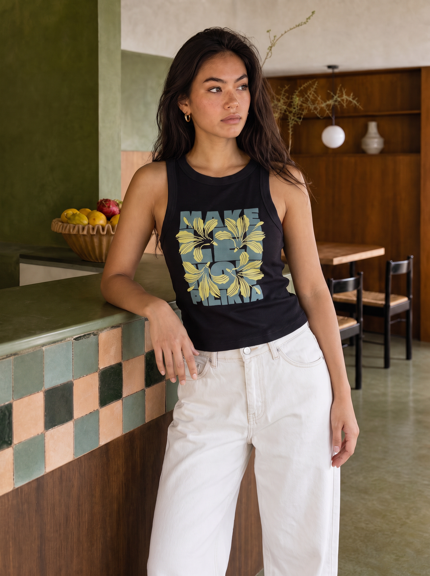 Black Make Lei Tank