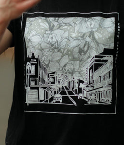 Black Downtown Hilo T-shirt close up