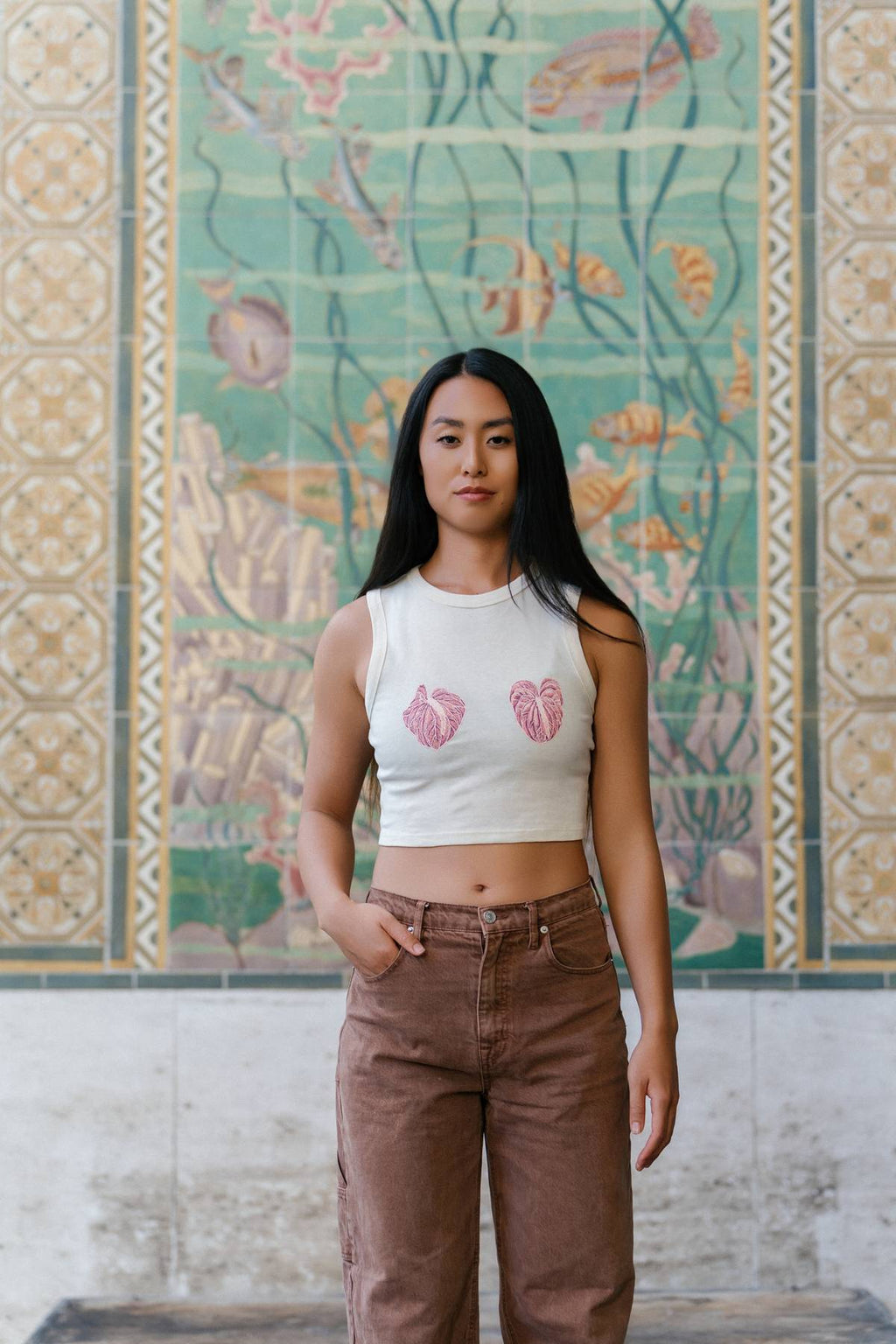 The Antherium Edit Tank in Cream