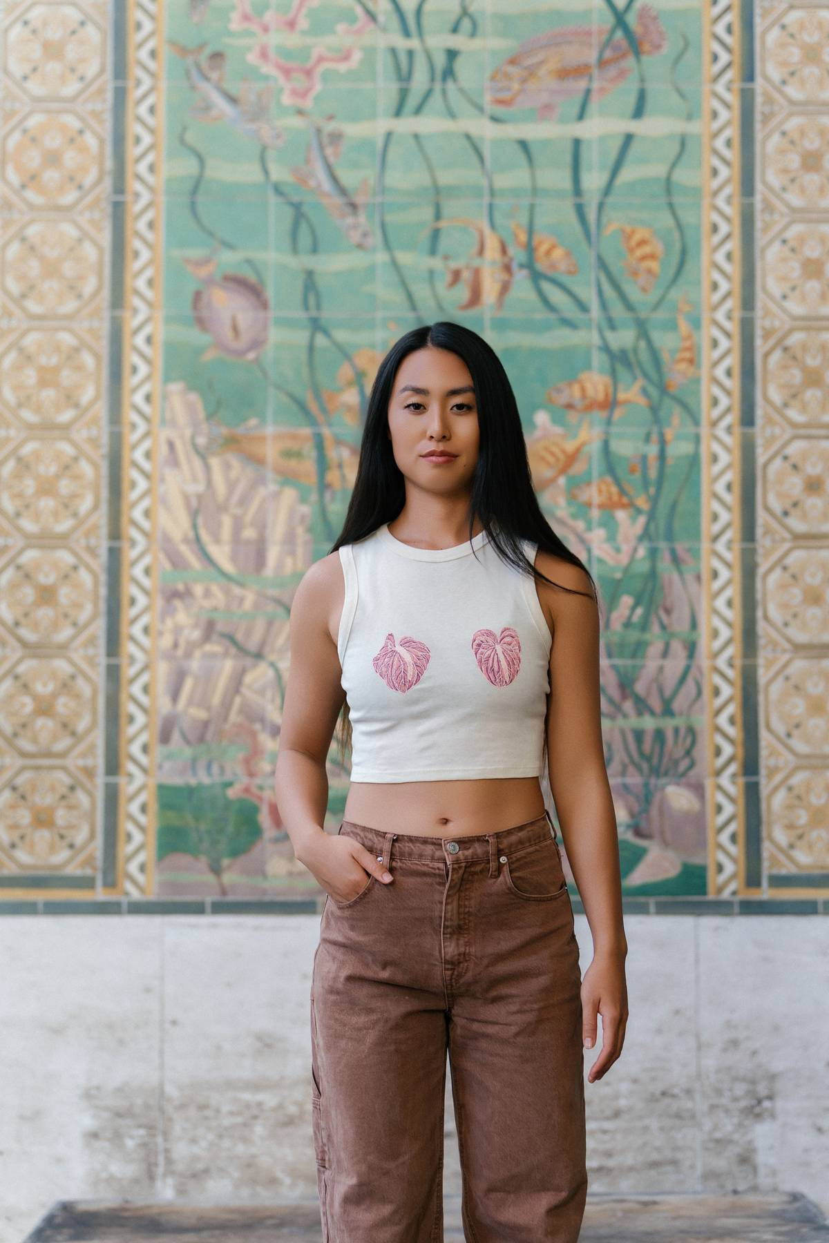 The Antherium Edit Tank in Cream