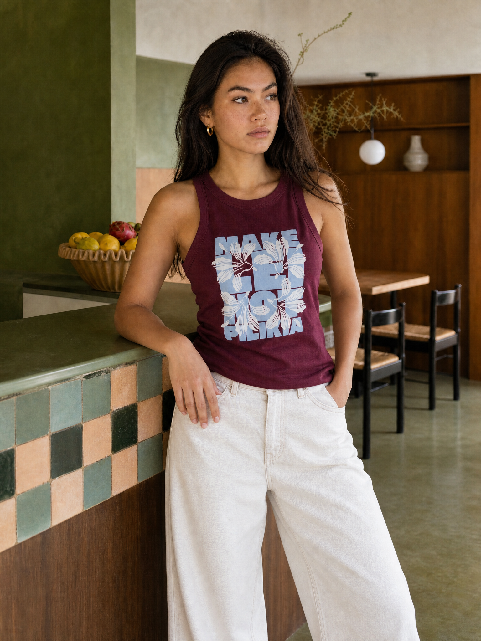 Maroon Make Lei Tank