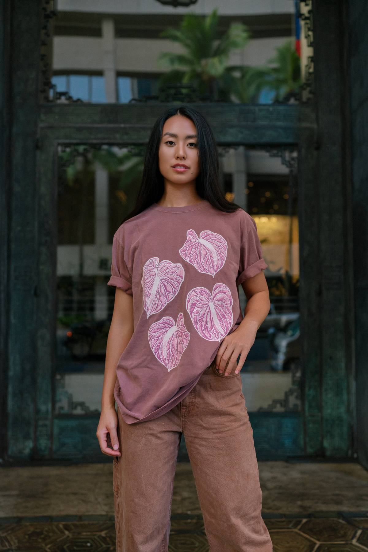 The Antherium Edit T-Shirt in Rose Latte