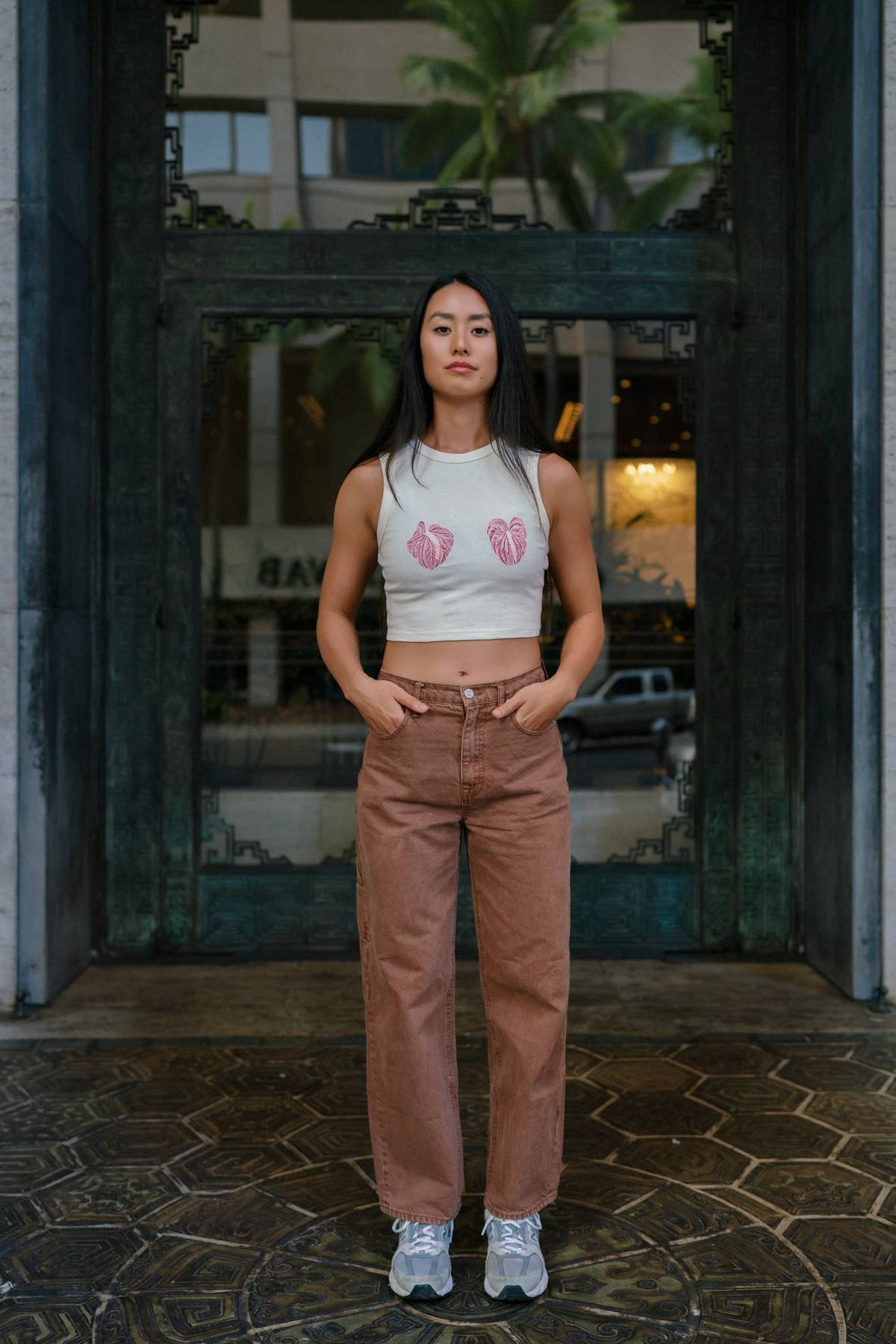 The Antherium Edit Tank in Cream