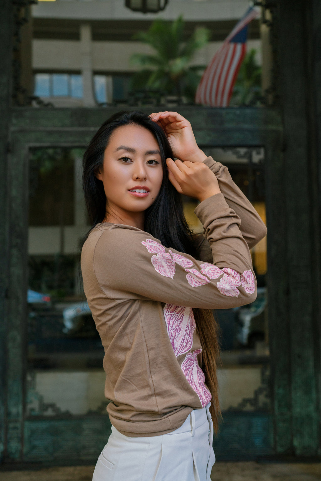 The Antherium Edit Long Sleeve in Coffee