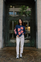 The Anthurium Edit Crewneck Sweater in Hohonu Blue