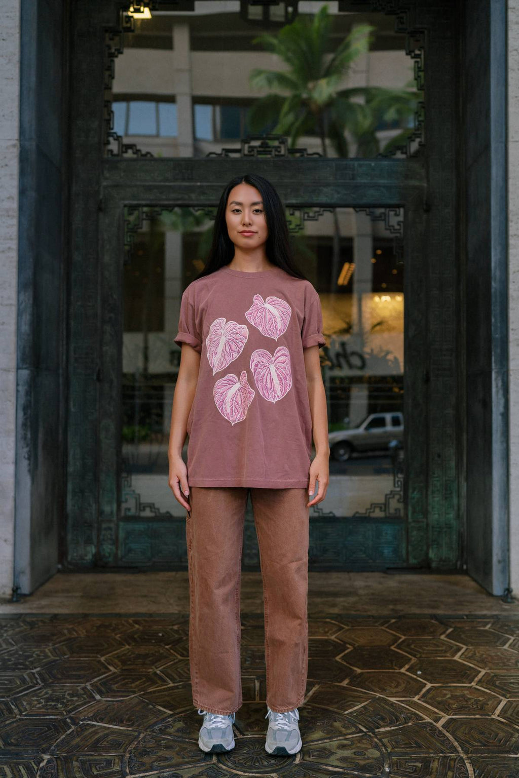 The Antherium Edit T-Shirt in Rose Latte