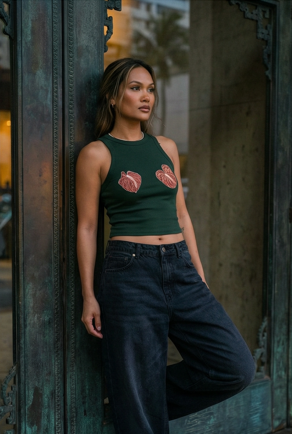 The Anthurium Edit Tank in Forest