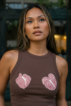 The Anthurium Edit Tank in Coffee