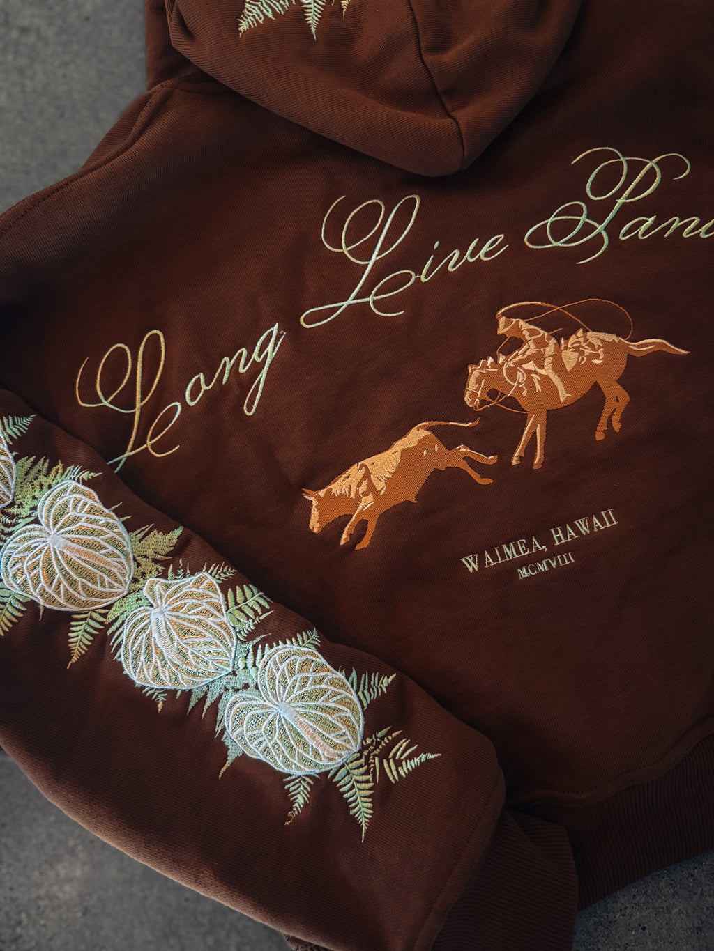 sleeve and back embroidery deetail