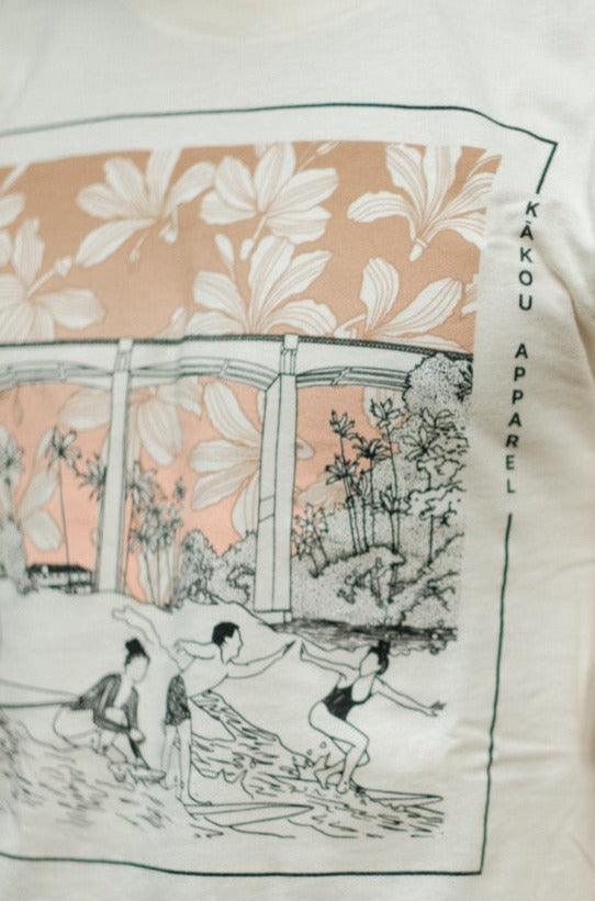 Honoli'i Party Wave T-Shirt in Au Naturel